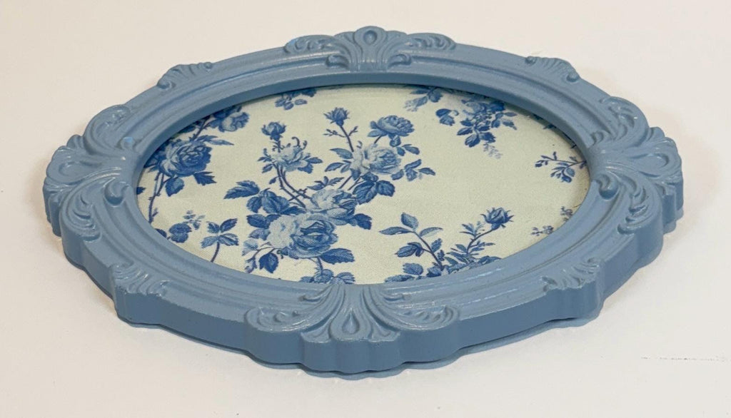 Blue Oval Jewelry Tray: 9"x6.75"