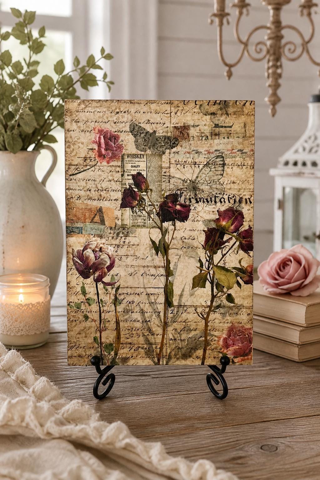 Vintage Roses: 5"x7"