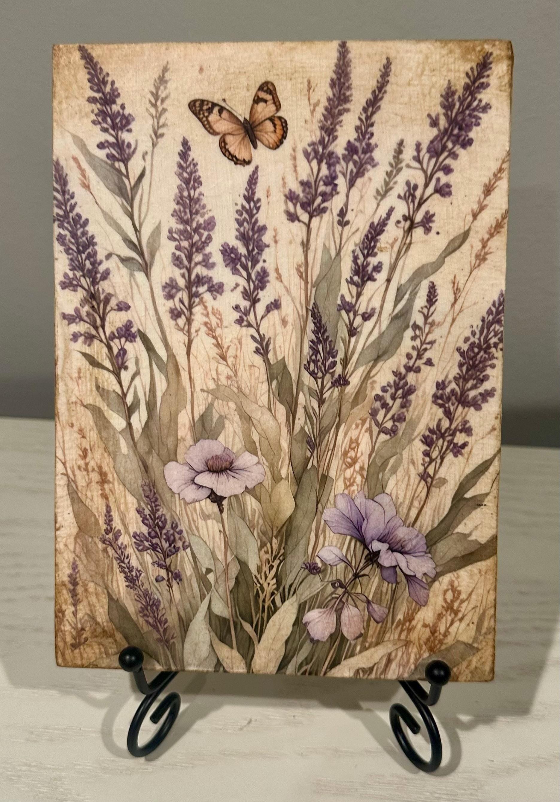 Lavender and Butterfly: 5"x7"