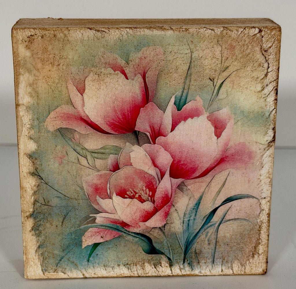 Pink Peony: 4"x4"