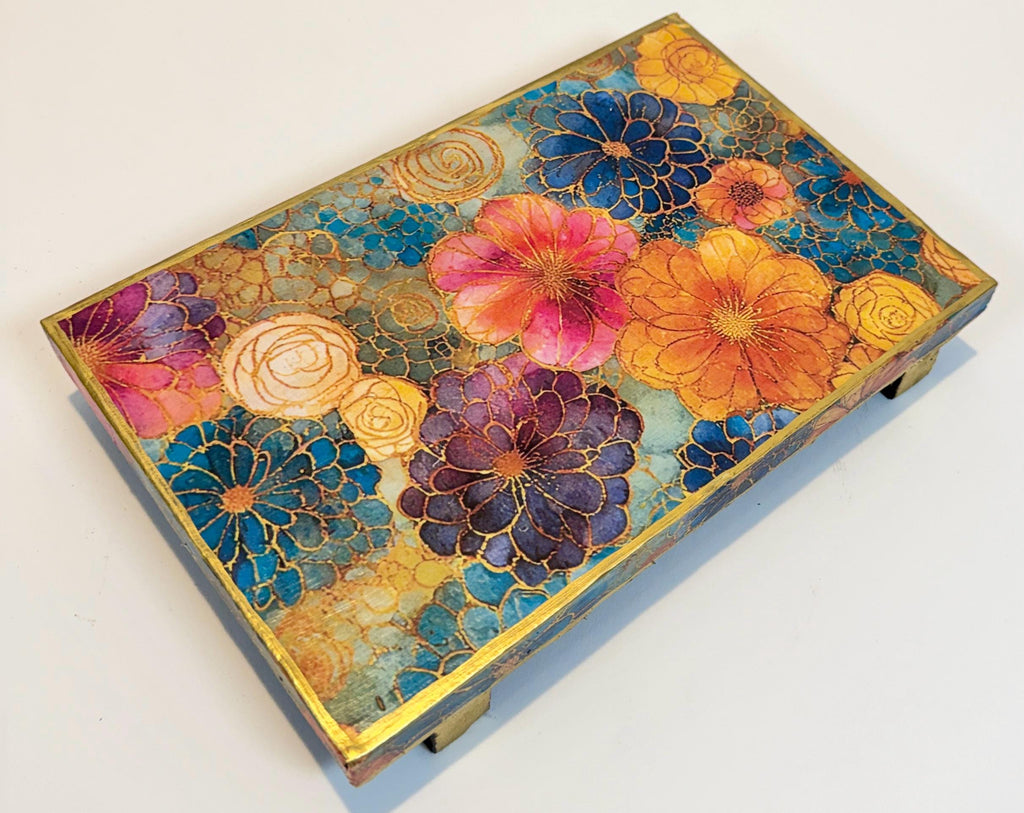 Bright Floral Riser: 9"x6"