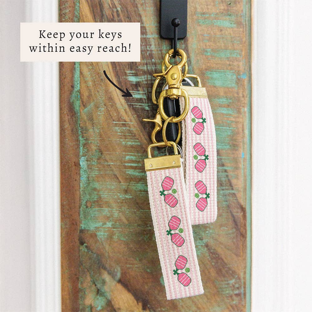Pickleball Keychain | Pink Sports Gift, Bag Accessory, USA Made
