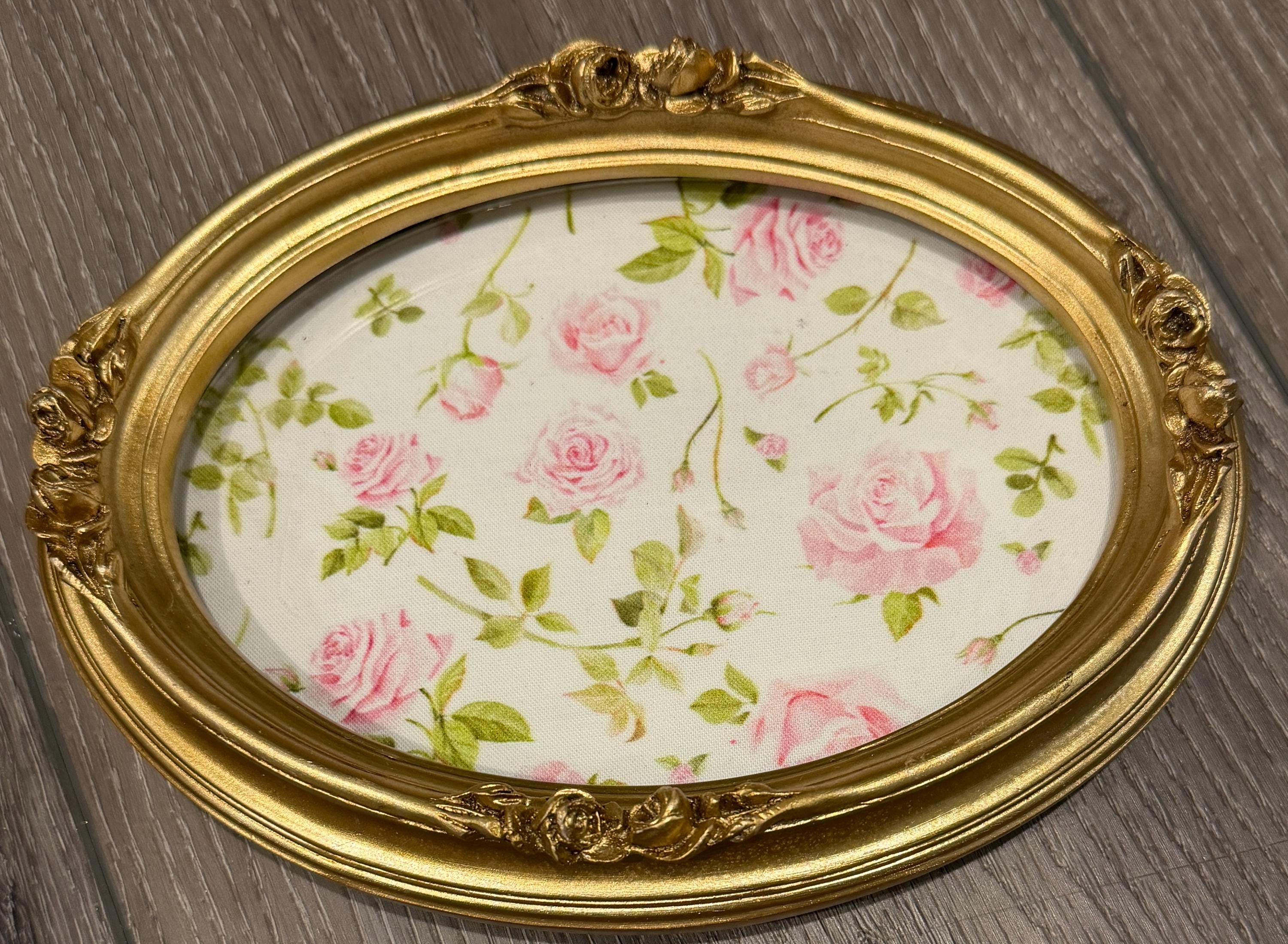 Gold French Country Oval Vanity Tray: 8.5"x6.5" each