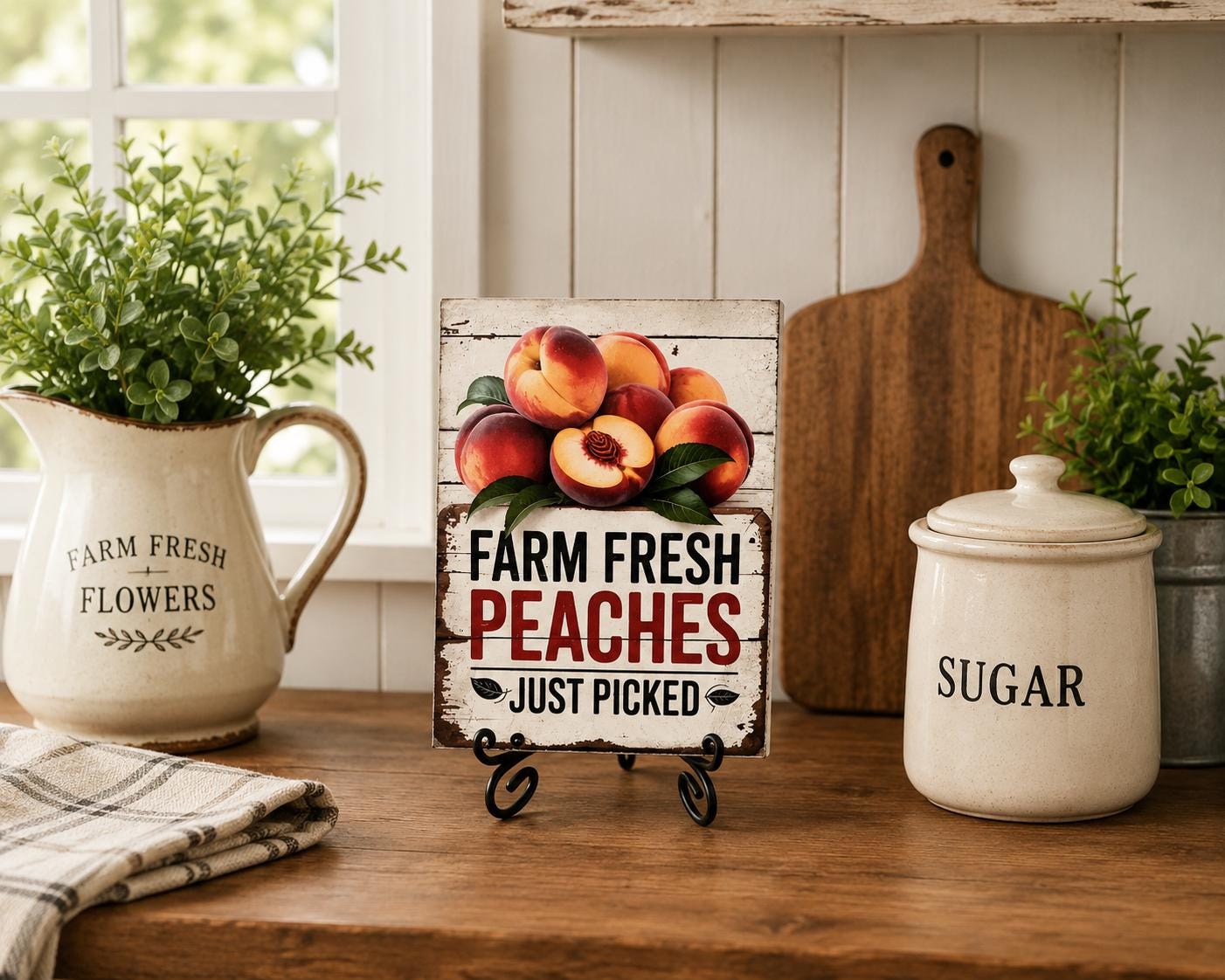 Farm Fresh Peaches: 6"x8"