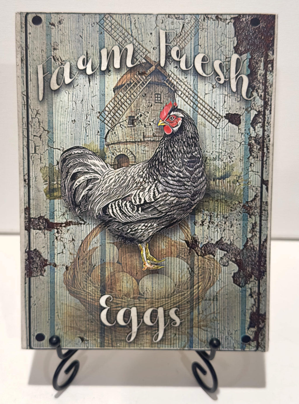Farm Fresh Eggs & Farm: 6"x8" each