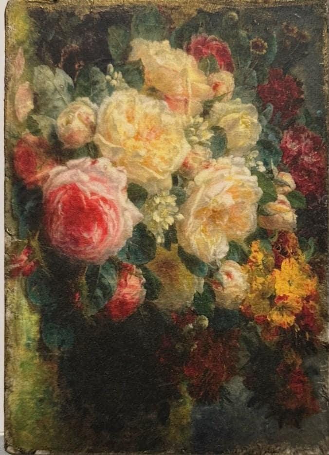 Floral Wood Block Art, Farmhouse Flowers, 5x7 In, Rustic Decor Gift by Mikela Lindel Home