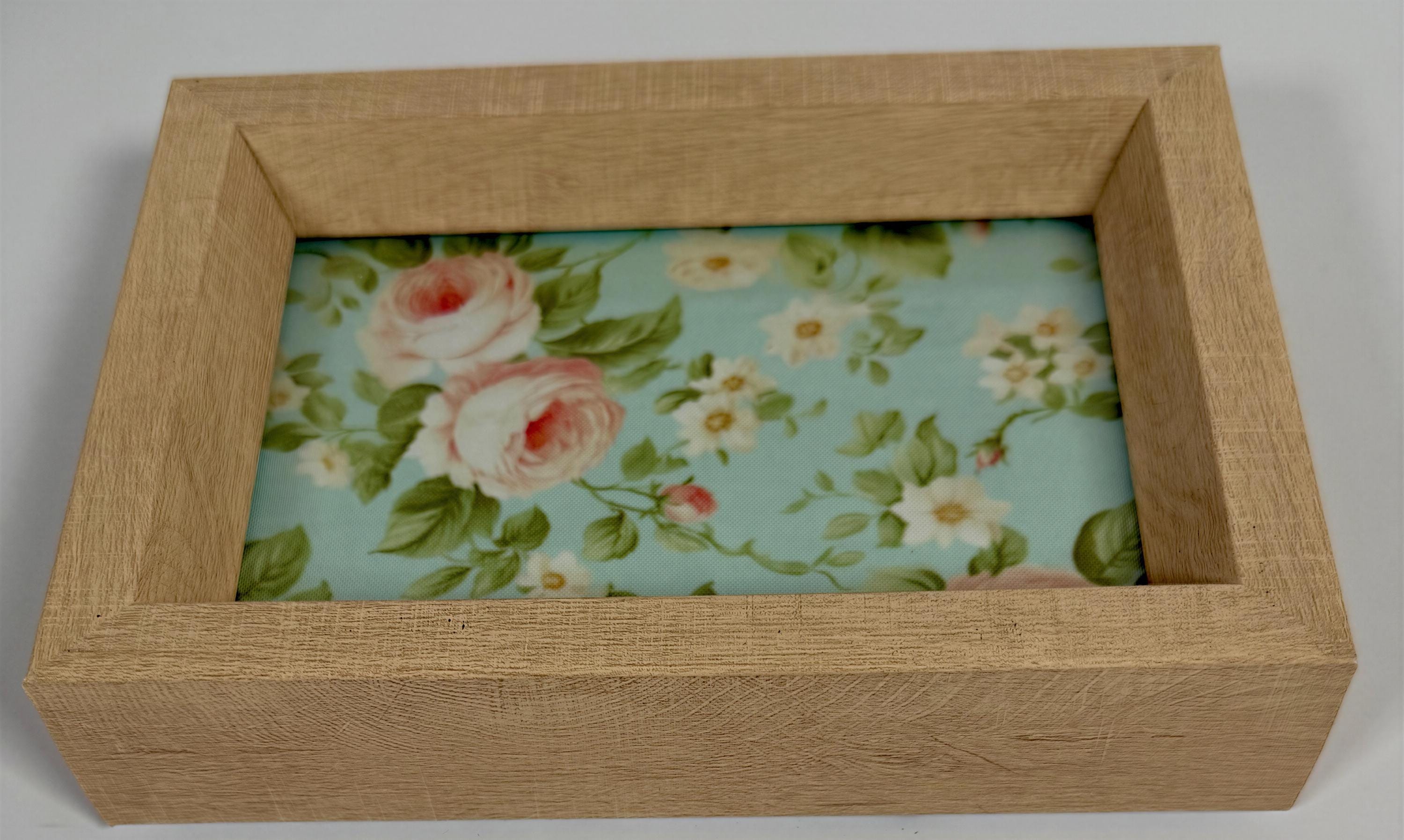 Deep Floral Jewelry Tray: 7"x5"x1.5"