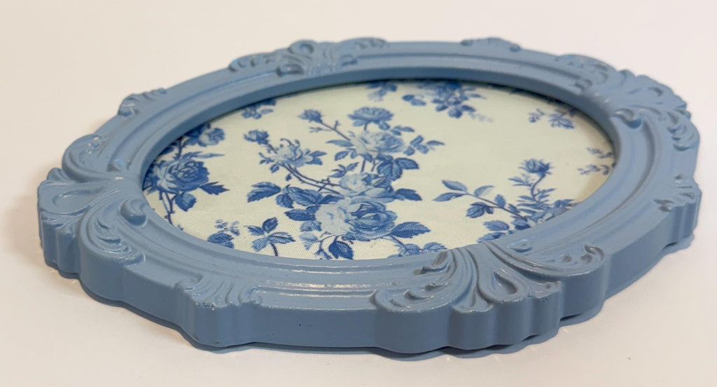 Blue Oval Jewelry Tray: 9"x6.75"