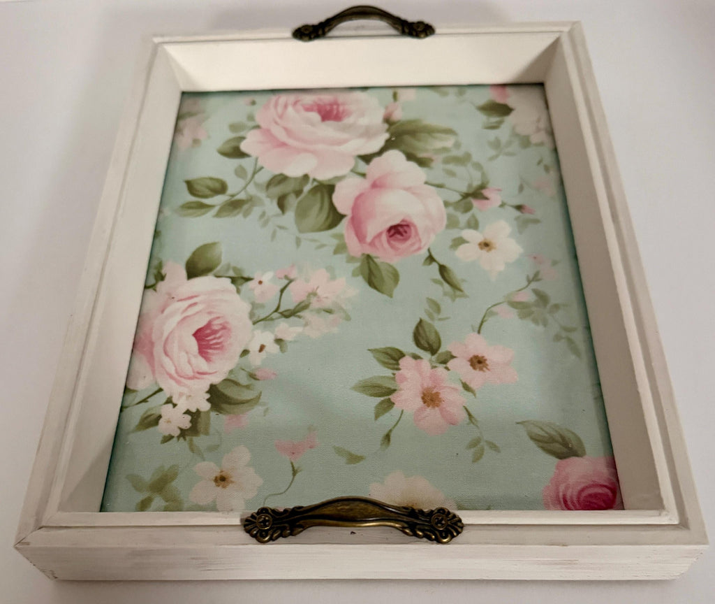 Distressed White Shabby Vanity Tray: 8"x10"