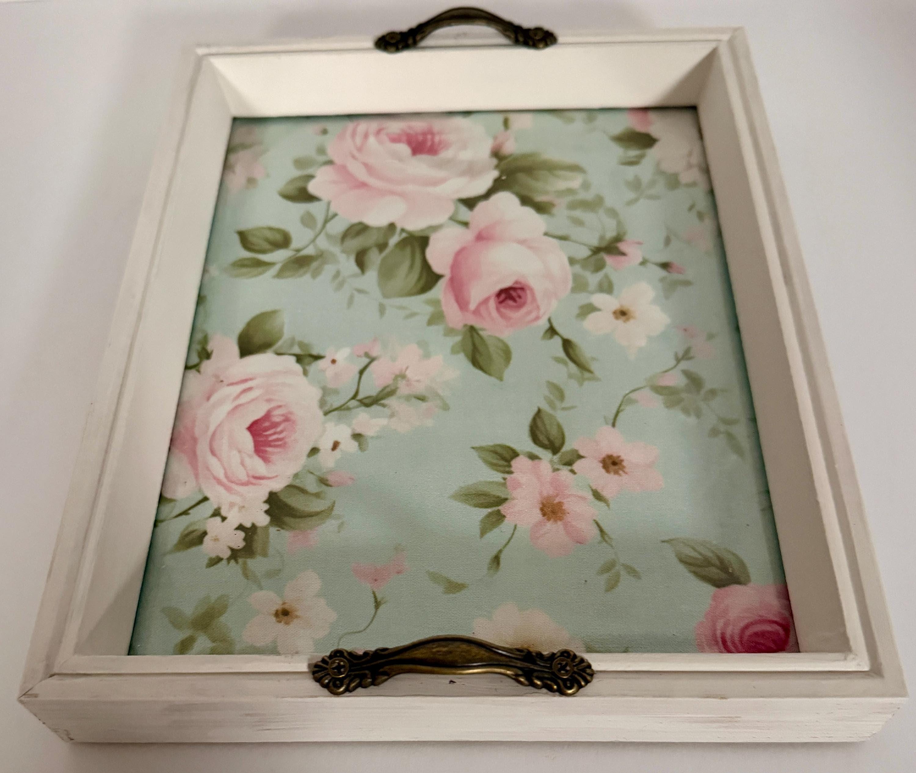 Distressed White Shabby Vanity Tray: 8"x10"