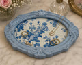 Blue Oval Jewelry Tray: 9"x6.75"