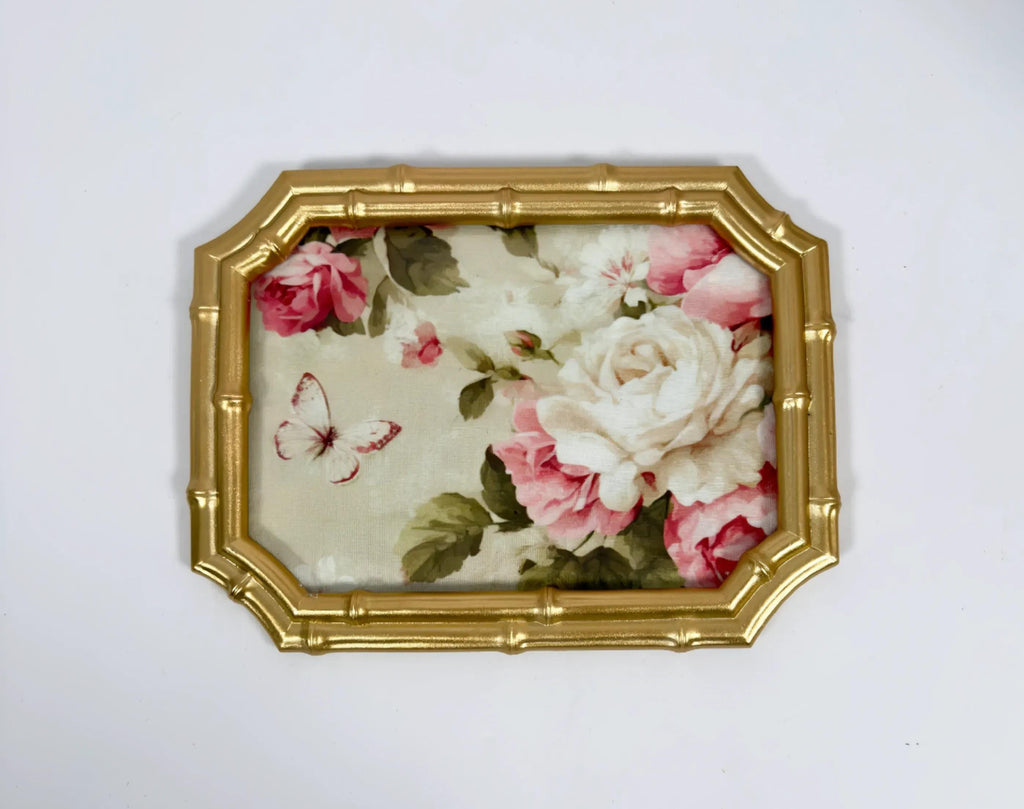 Gold Floral Vanity Tray, Scalloped Rose Frame, 8 X 6.25 In, Decor