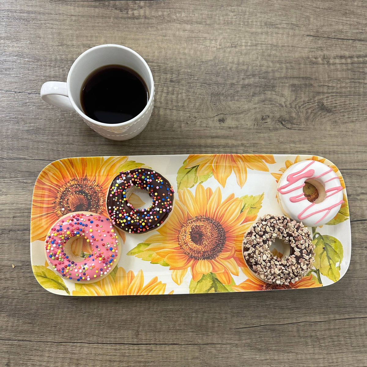 Sunflower 15" Melamine Rectangle Tray