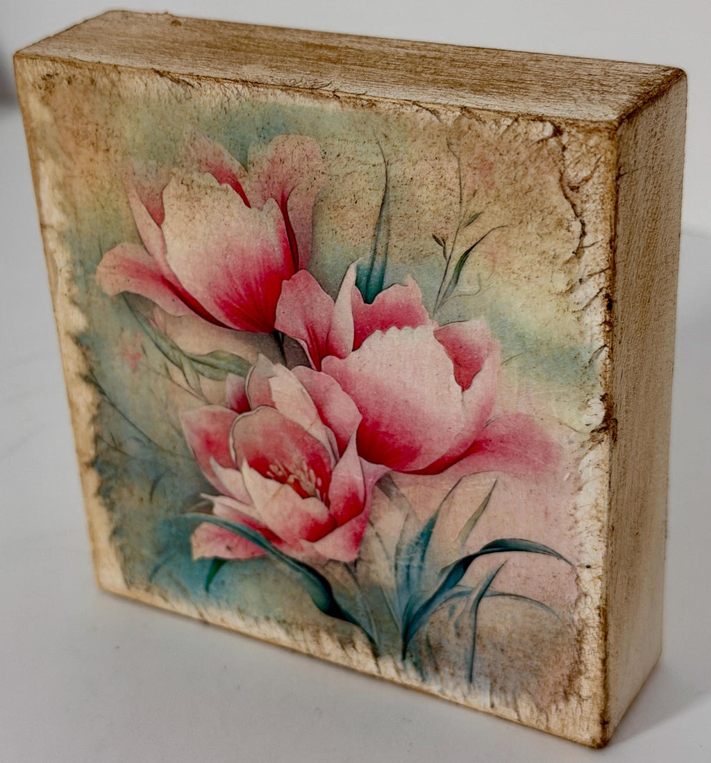 Pink Peony: 4"x4"