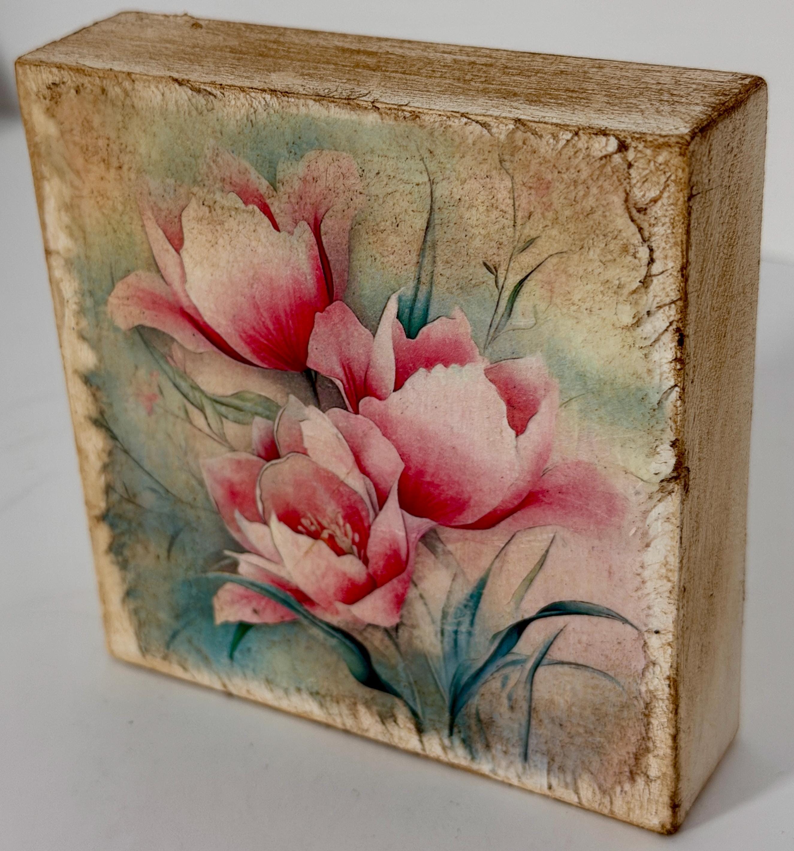 Pink Peony: 4"x4"