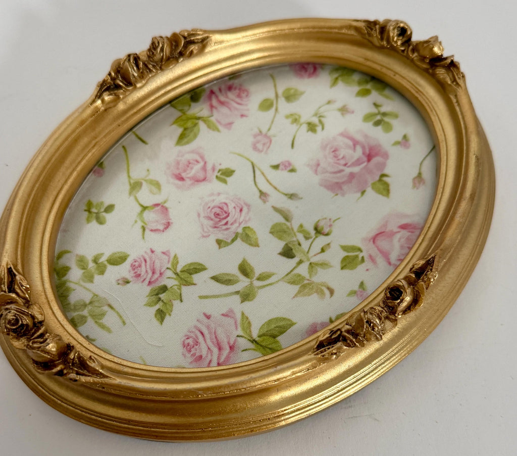 Gold French Country Oval Vanity Tray: 8.5"x6.5" each