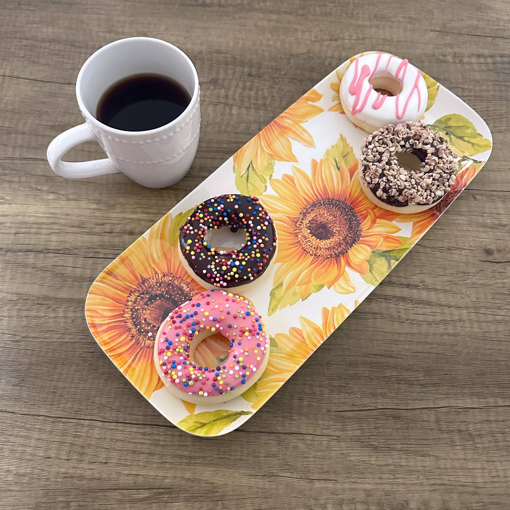 Sunflower 15" Melamine Rectangle Tray