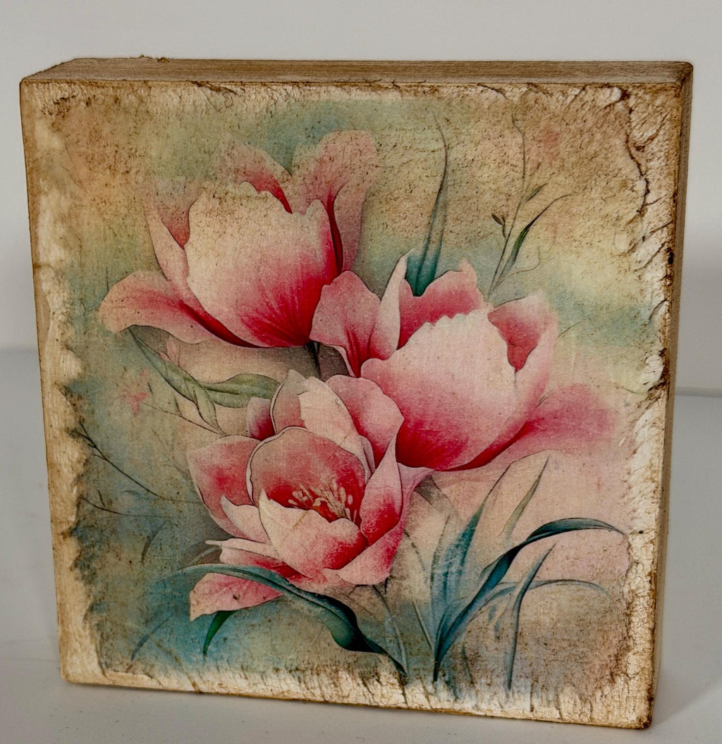 Pink Peony: 4"x4"