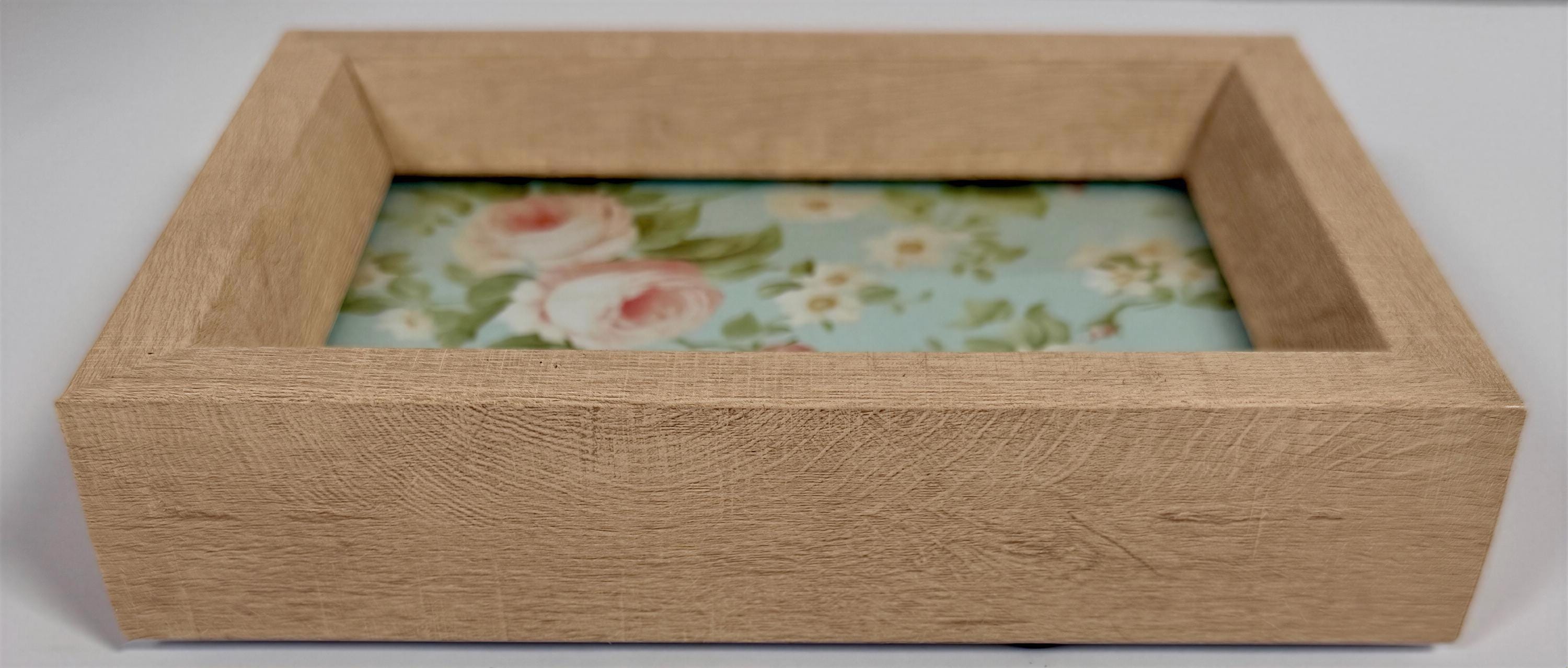 Deep Floral Jewelry Tray: 7"x5"x1.5"