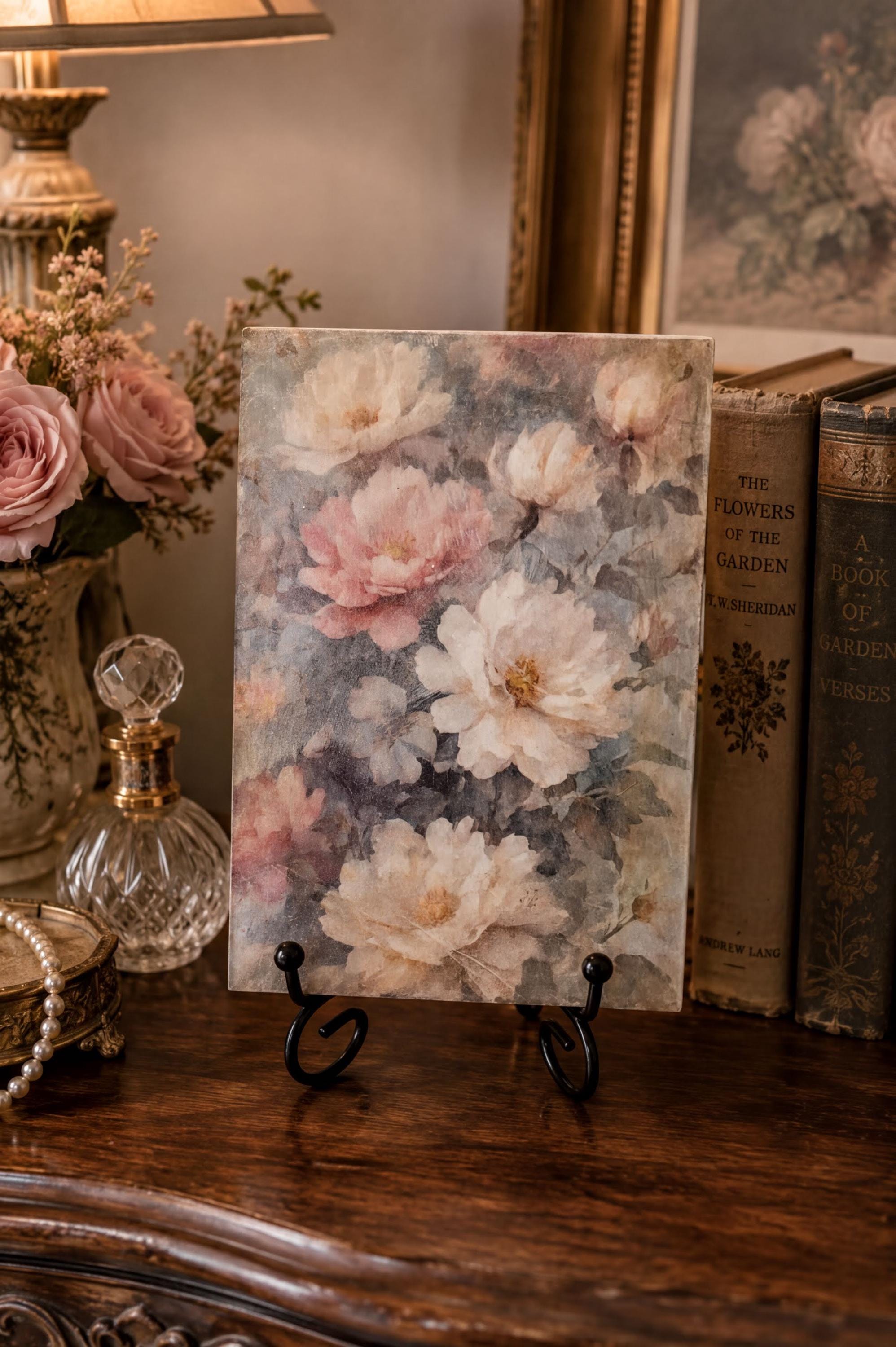 Dusty Pink Peonies: 5"x7"