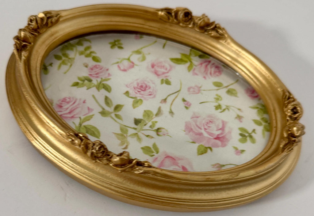 Gold French Country Oval Vanity Tray: 8.5"x6.5" each