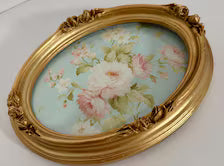 Vintage Gold Vanity Tray, Oval Jewelry Dish, 8.5x6.5 Inch Decor. by Mikela Lindel Home